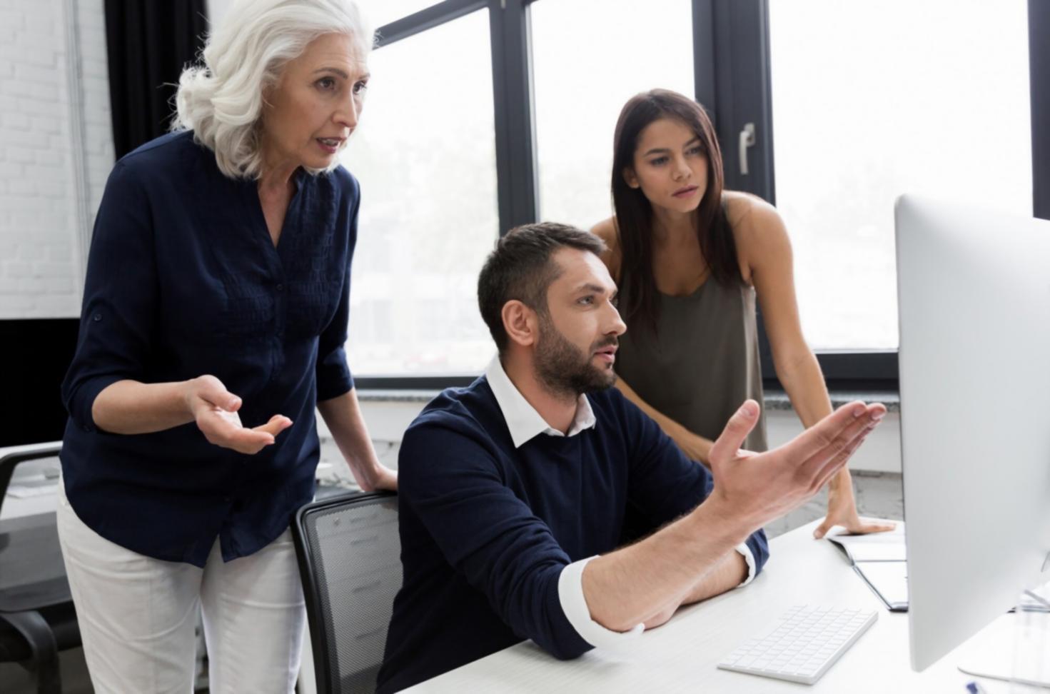 Modern franchise business financial planning workspace with documents and technology